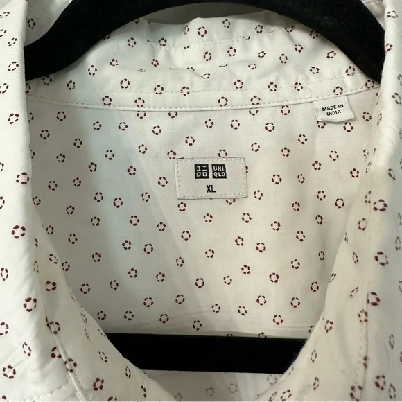 UniQlo Men's Extra Fine Cotton Short Sleeve White Button Up Shirt Size XL GUC - Picture 4 of 8